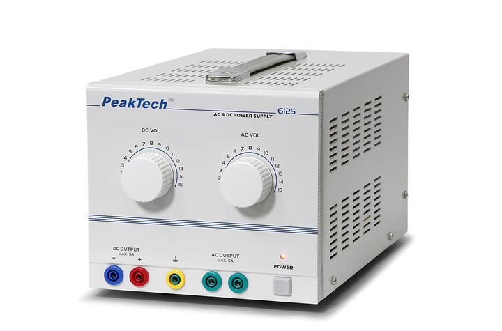 PeakTech DC AC Labornetzteil - Labornetzgerät 1-15V / 5A, linear, 1 Stück, P