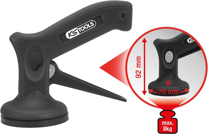 KS Tools 140.1015 Einhand-Mini-Saugheber, 8kg, Ø 70mm
