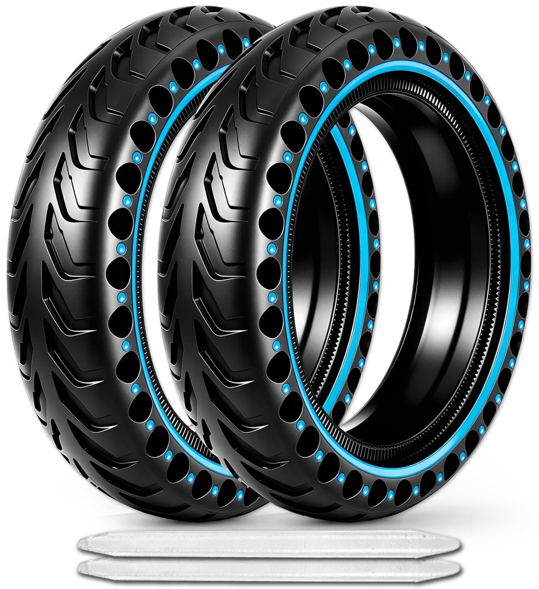2PCS E Scooter Reifen 50/75-6.1 Tubeless, Werten Sie Ihr Scooter Auf mit Reifen 8 1/2 x2, Vollgummir
