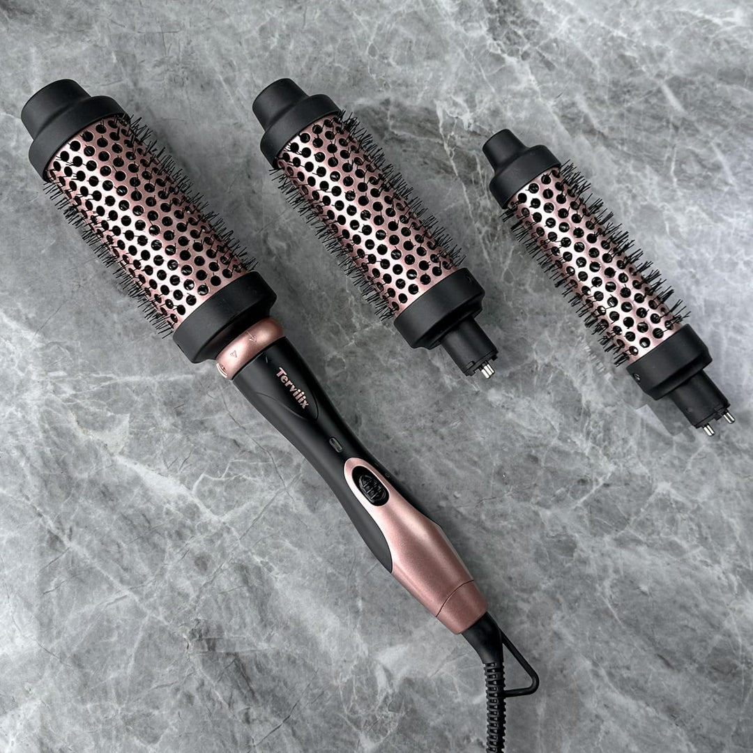 Terviiix Thermal Brush Set 3-in-1, One Temp 200℃ Heisse Bürste für mittleres bis dickes und grobes H