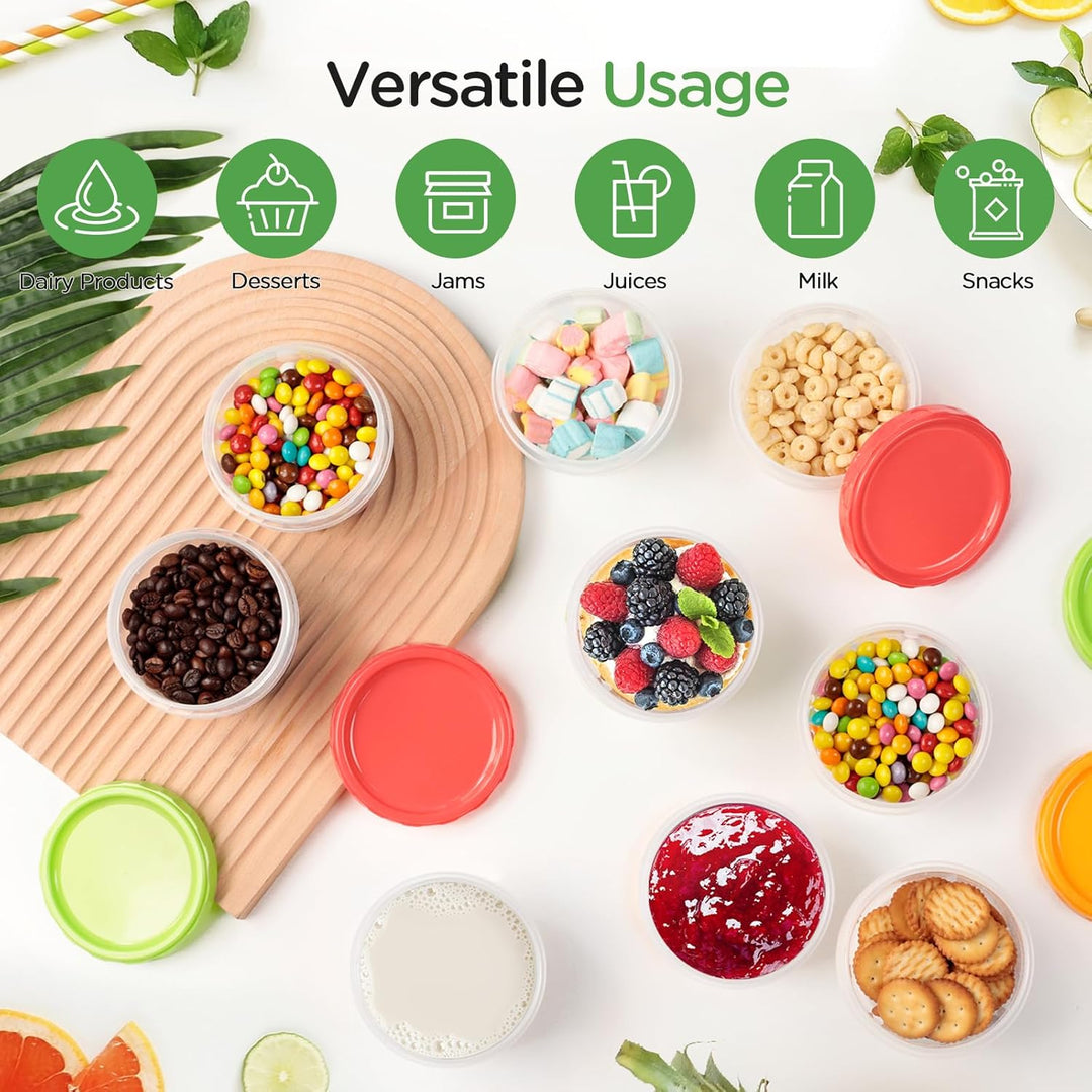 VINATO 18Pcs Frischhaltedosen Mit Deckel, 250ml Kleine Dosen Mit Deckel Plastik, Lebensmittelbehälte