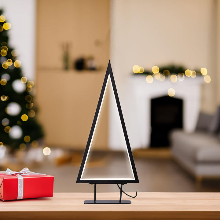 Carlo Milano Weihnachtsdeko-Bäume: 2er-Set Design-Metall-Weihnachtsbaum, 96 LEDs, 46 cm Höhe (Decor