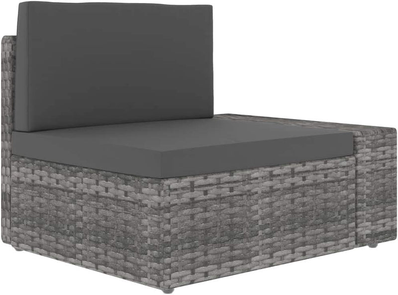 Festnight Modulares 2-Sitzer-Sofa Gartensofa Rattansofa Rattanmöbel Mittelsofa Ecksofa Lounge Sitzgr