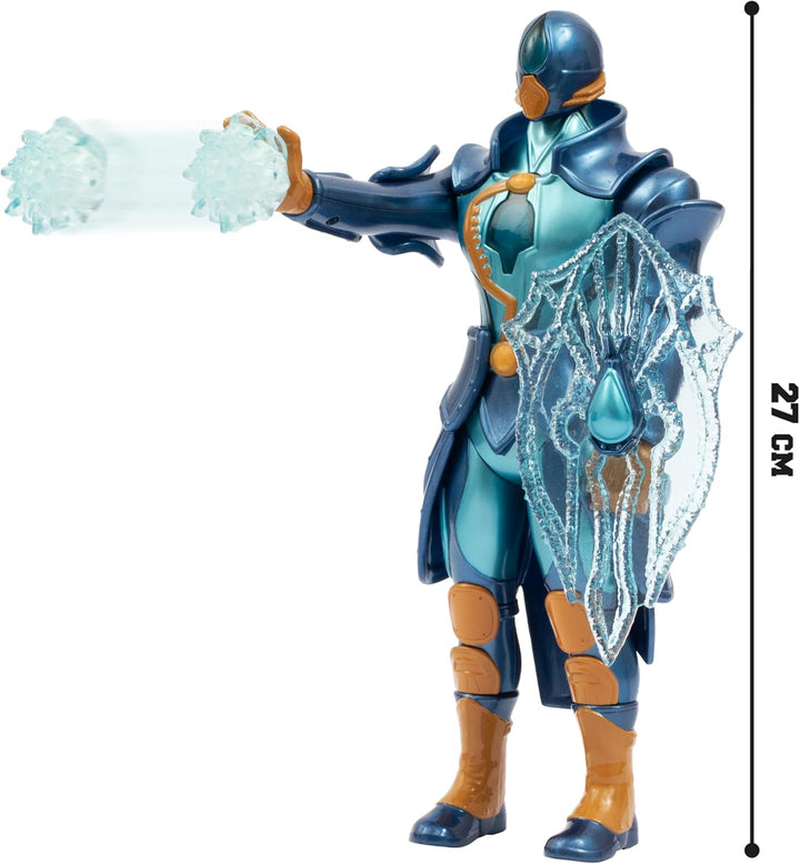 Gormiti, Figur mit Gelenken, 27 cm, Gormiti mit Leuchtangriff, Modell Wasser – AQU, für Kinder ab 4