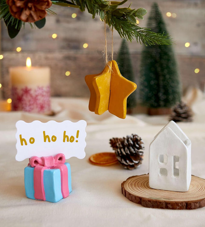 Pott'd Weihnachts-Deluxe-Töpferset - lufttrocknender Ton für Erwachsene, Werkzeuge, Farben, Pinsel,