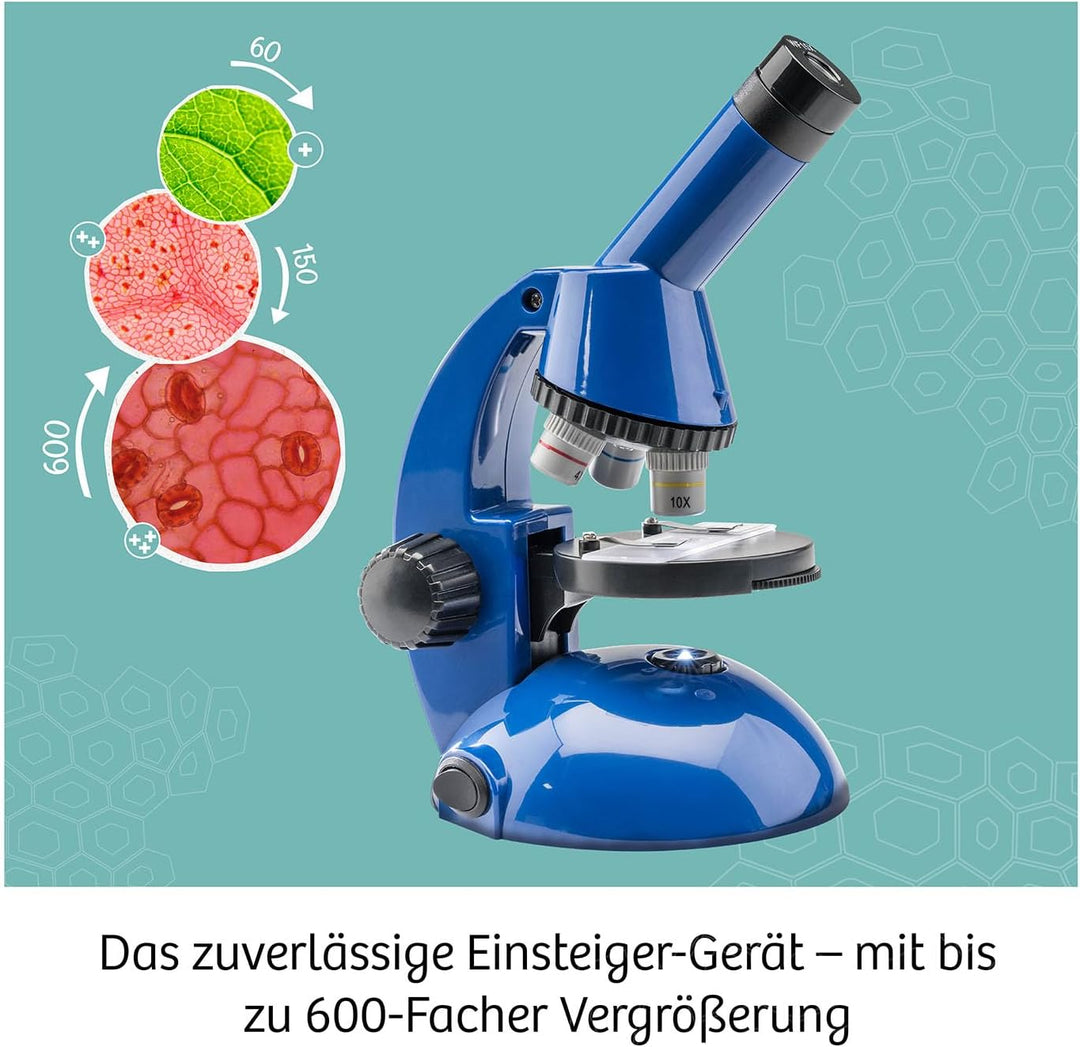 KOSMOS 617523 Discovery Microscope, Experiment Kit for Children, Student, for Children Ages 8 and Up