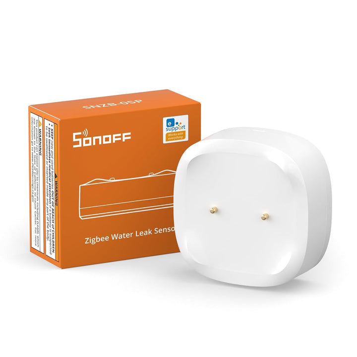 SONOFF SNZB-05P Zigbee Wassermelder,Smart Home Wassersensor, Wassermelder für Küchen, Keller und Bad