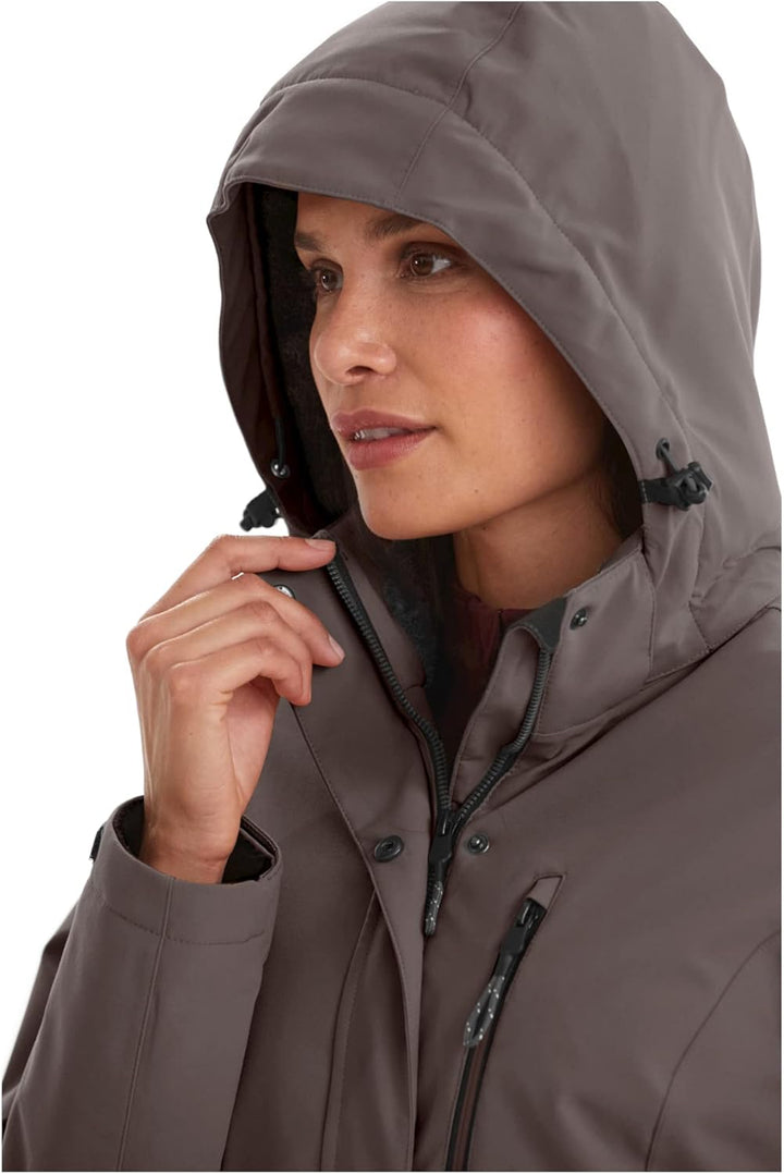 Killtec Damen Kow 170 Wmn Jckt Funktionsjacke/Outdoorjacke mit abzippbarer Kapuze 42 dunkel malve, 4