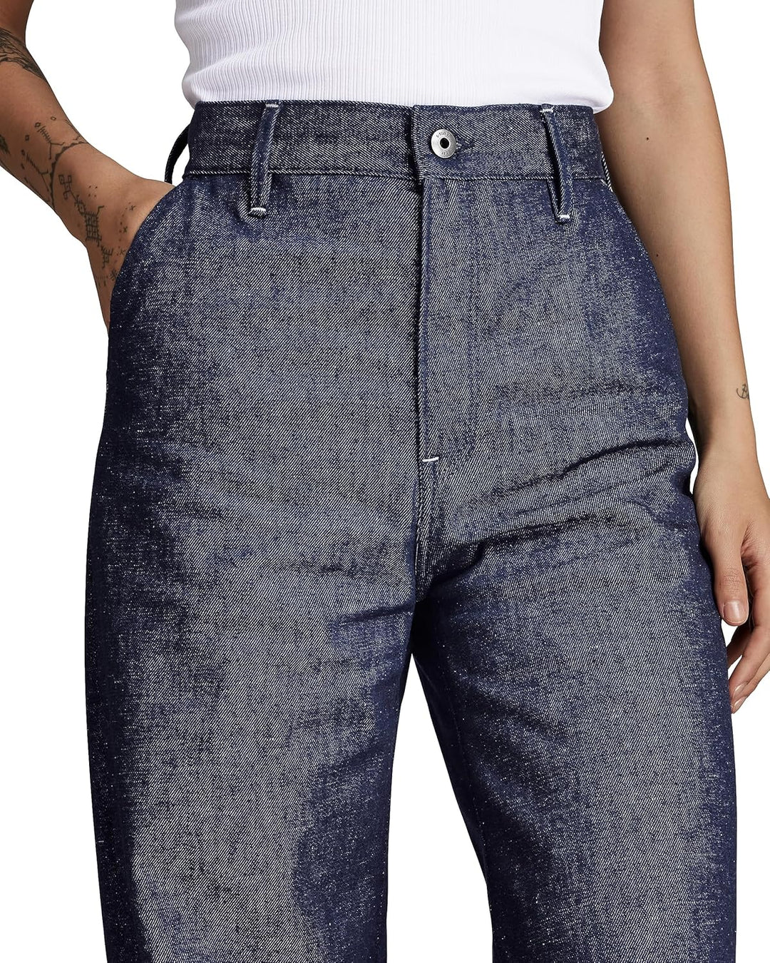 G-Star Damen Deck 2.0 Chino 27W / 32L Blau (Raw Denim D23945-d443-001), 27W / 32L Blau (Raw Denim D2