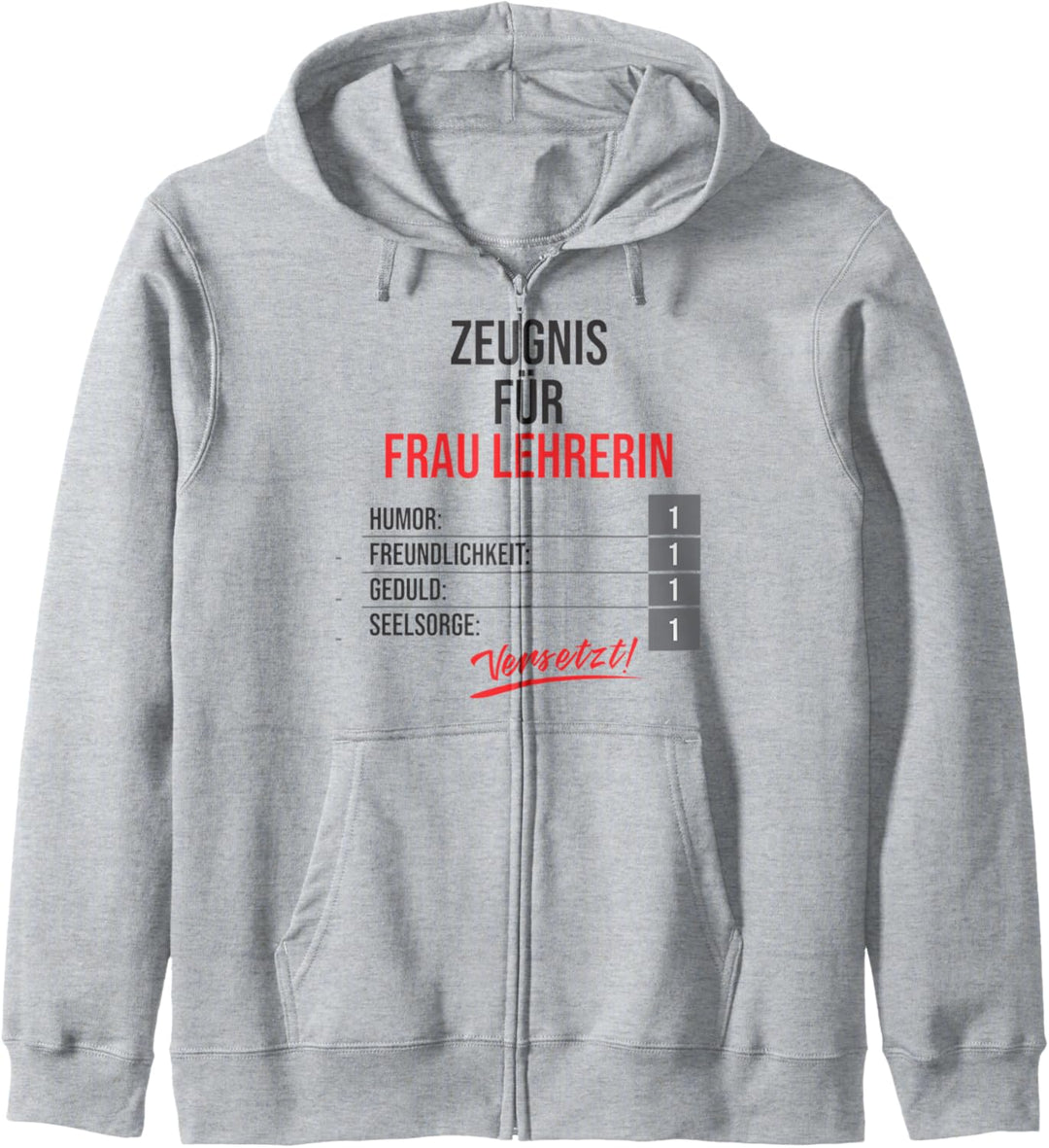 Abschiedsgeschenk mit Zeugniss für Lehrerin Kapuzenjacke