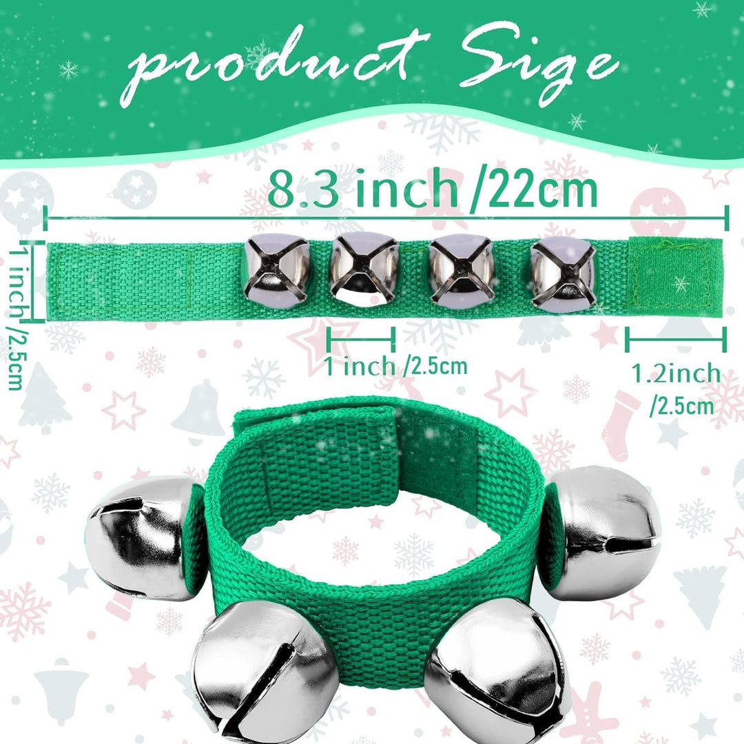 LATERN 24 Stück Armband Jingle Bells, 12 Farben Band Handgelenkglocken Armbänder Jingle Bells Musika