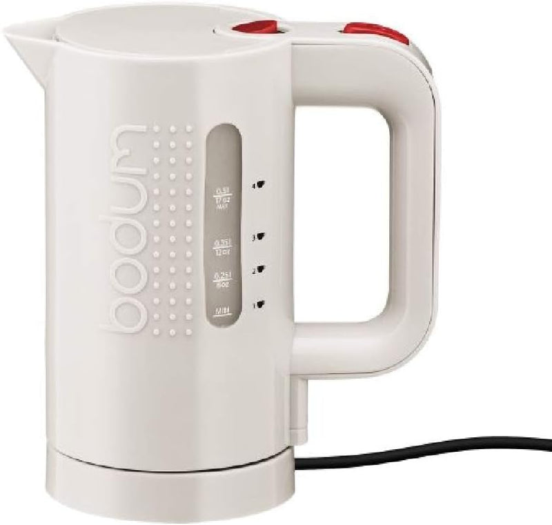 Bodum Bistro Elektrischer Wasserkocher (Automatisches Abschalten, 700-Watt, 0,5 liters) cremefarben,