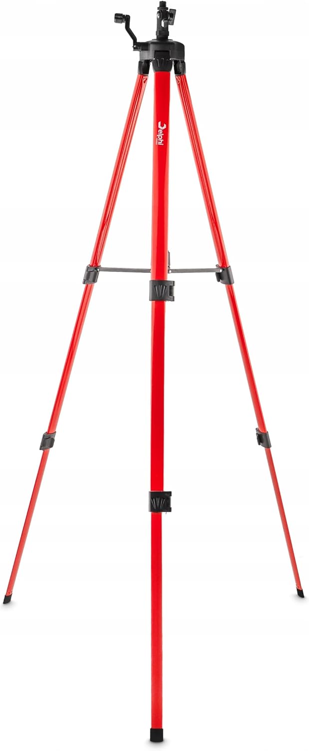 Delphi Stativ für Kreuzlinienlaser, höhenverstellbar bis 150 cm, 5/8 Zoll Gewinde, Aluminium-Dreibei