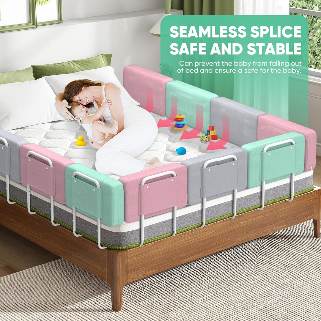 Kidsgigglz Bettgitter 50cm，Bettschutzgitter für Kinder，Rausfallschutz Bett，Baby Bettschutzgitter，Höh