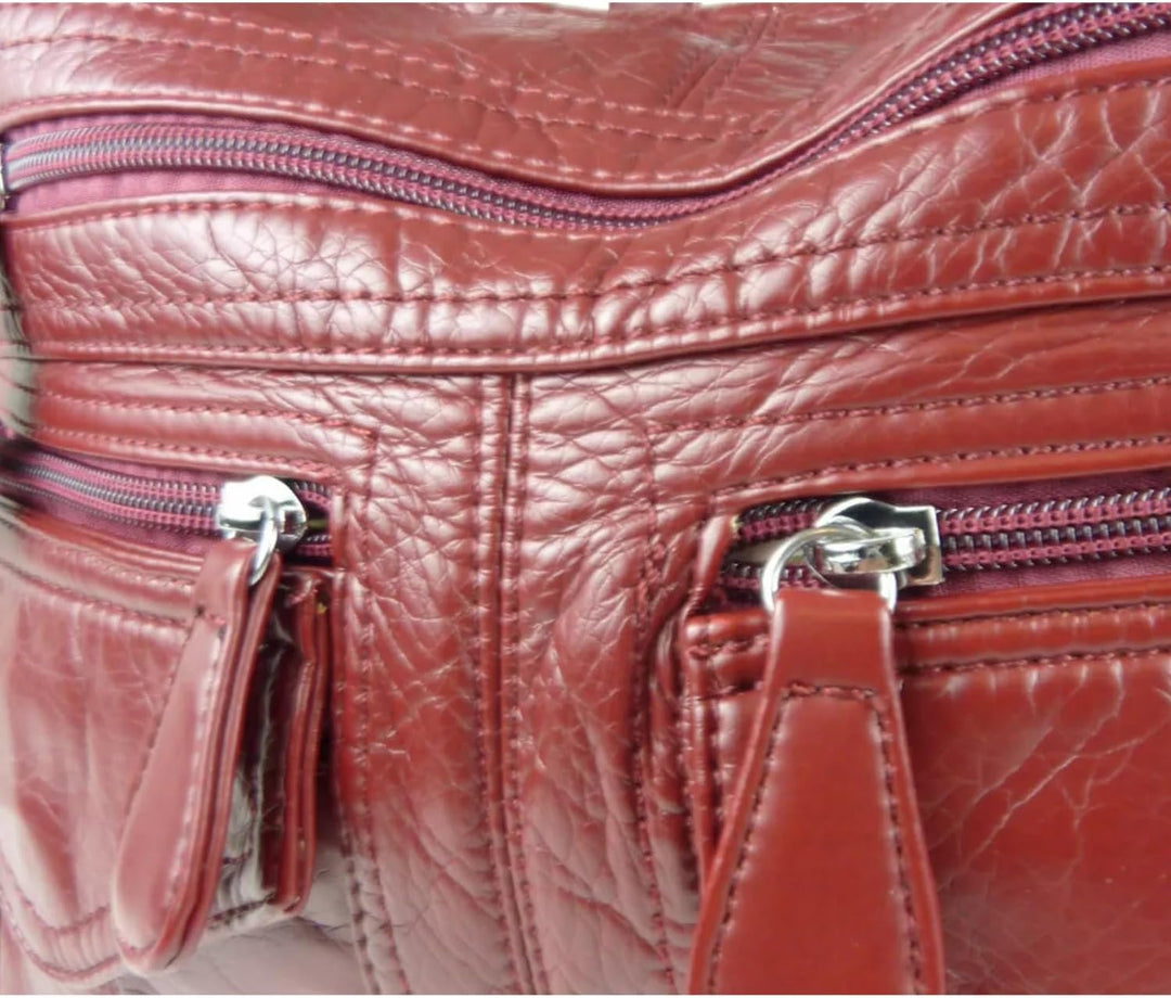kennydoo Rucksacktasche I 2in1 Damen Rucksack und Handtasche in Einem I Schultertasche einfarbig uni
