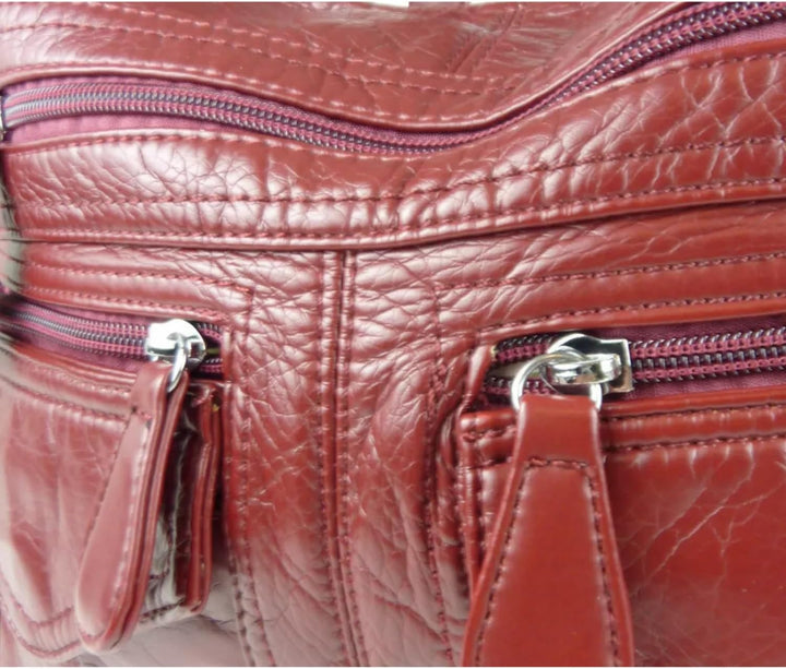 kennydoo Rucksacktasche I 2in1 Damen Rucksack und Handtasche in Einem I Schultertasche einfarbig uni