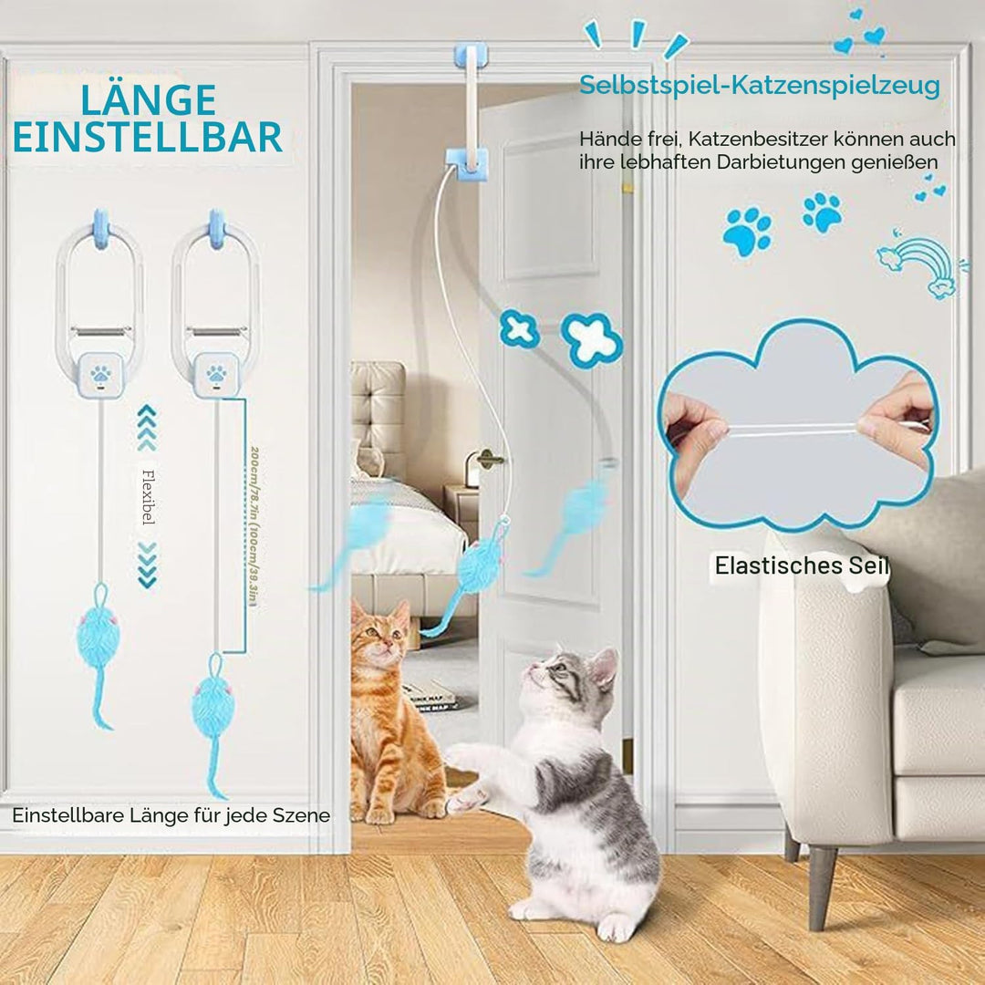 Aohcae Elektrisches Katzenspielzeug, Selbstbeschäftigung Katzenspielzeug Hängende Türrahmen Cat Toy,