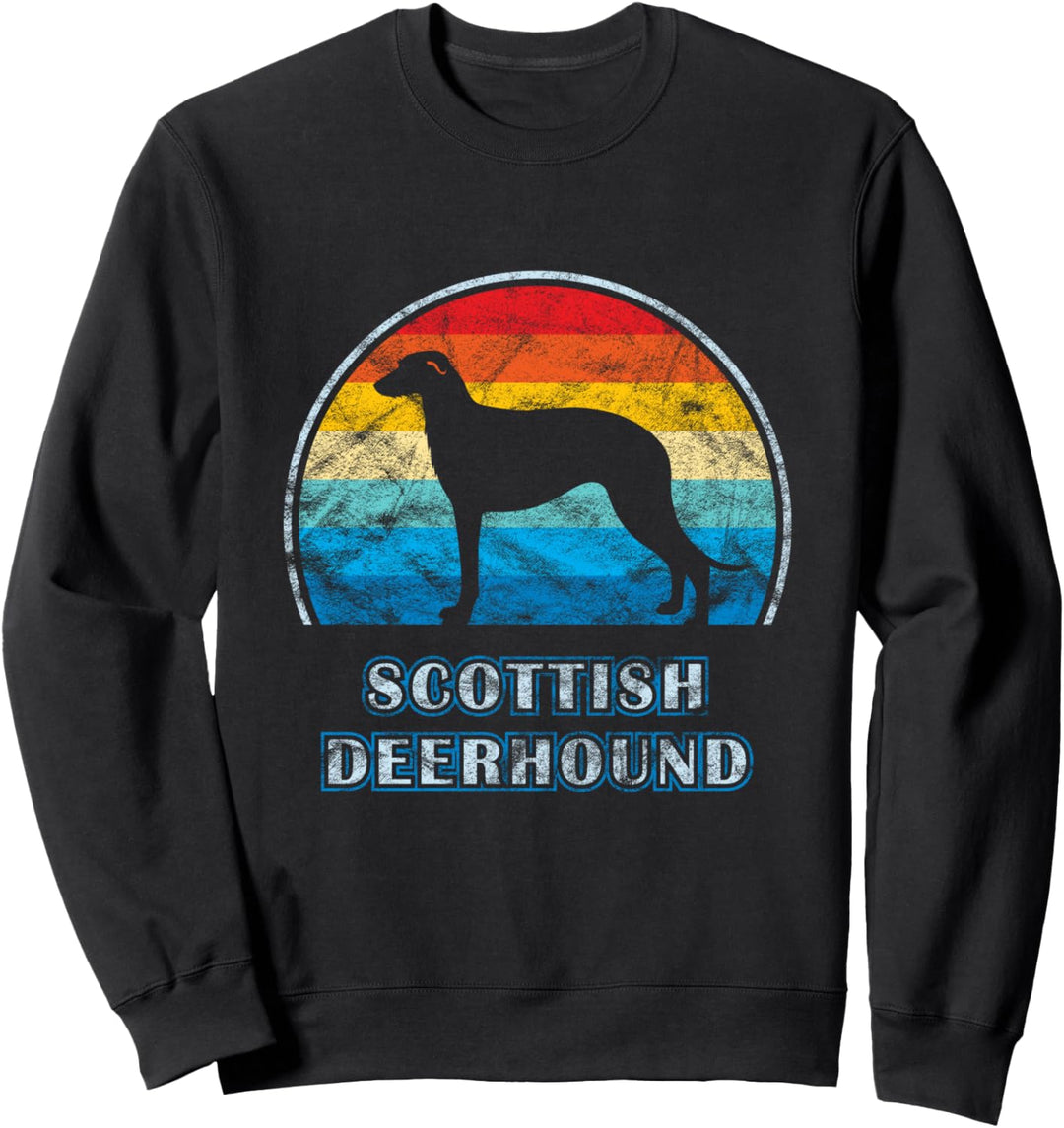 Schottischer Hirschhund, Vintage-Design Sweatshirt