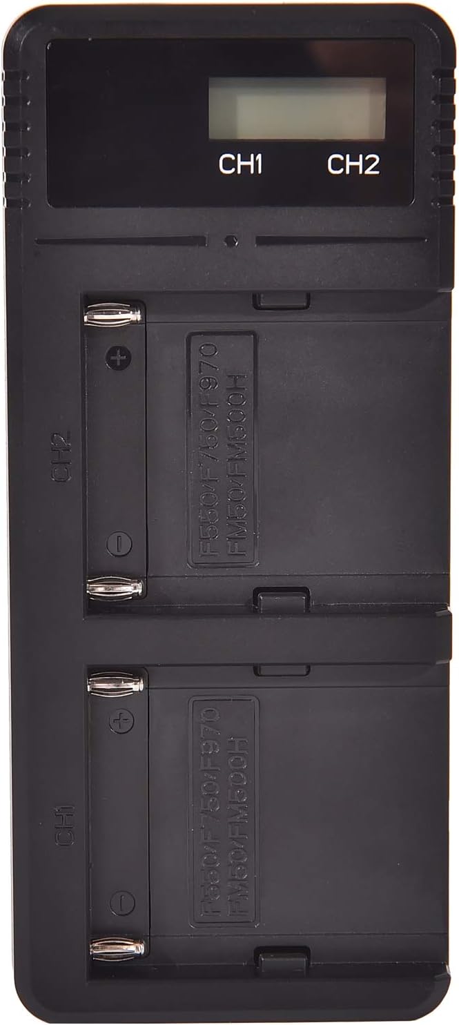(2 Pack) NP-F750 DSTE Ersatz Batterie + Schnellladung Dual LCD Ladegerät Kompatibel mit Sony NP-F730