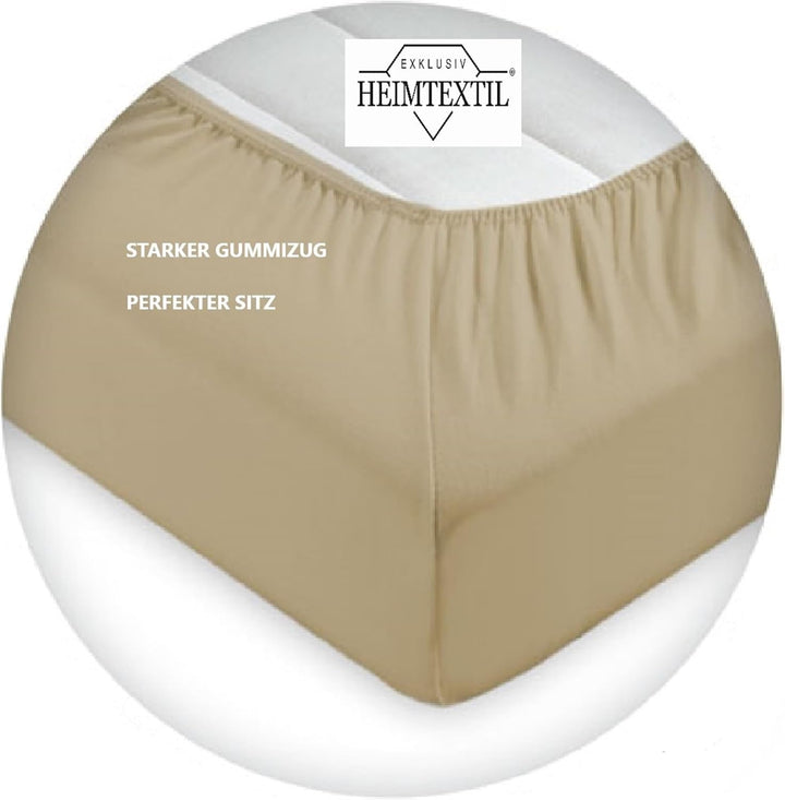 EXKLUSIV HEIMTEXTIL Jersey Spannbettlaken Doppelpack Rundumgummizug 200 x 220 cm Apfelgrün Apfelgrün