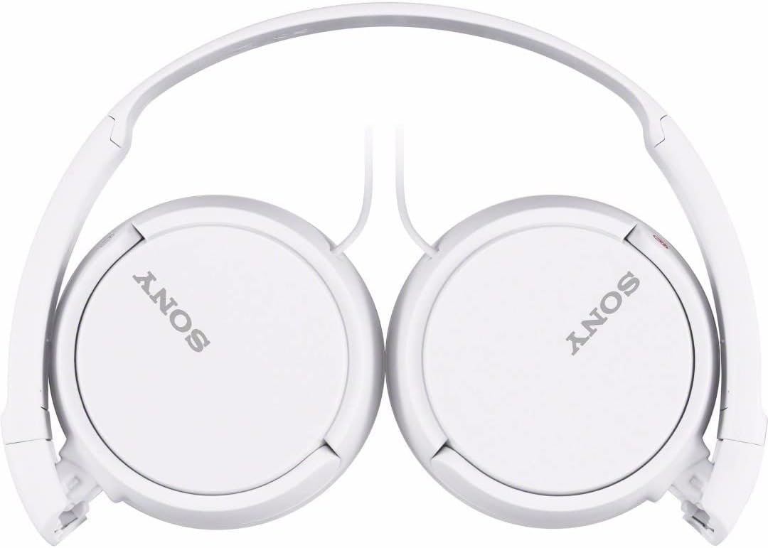 Sony MDR-ZX110AP faltbarer Bügelkopfhörer mit Headsetfunktion, weiss Weiss Single, Weiss Single