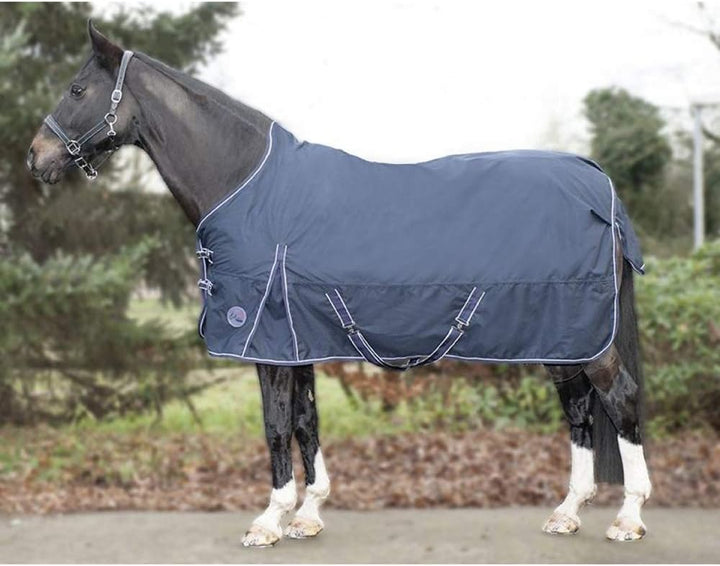 HKM Weidedecke Highneckdecke -Starter- 600D 11657 mit glattem mit Polarfleece dunkelblau (135), 135