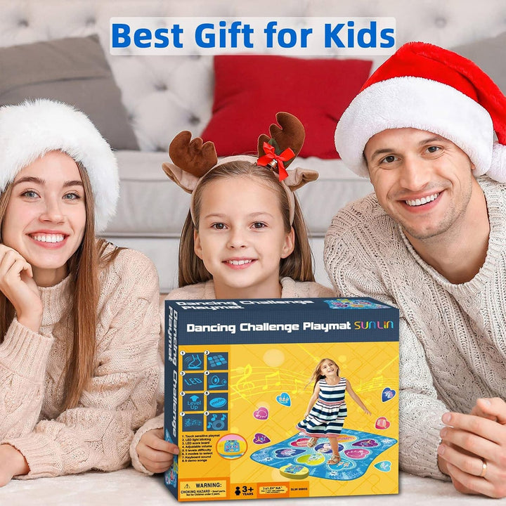 SUNLIN Tanzmatte, Spielzeug Geschenk für Mädchen von 3 4 5 6 Jahren, Frozen Thema mit 7 Spielmodi, 5