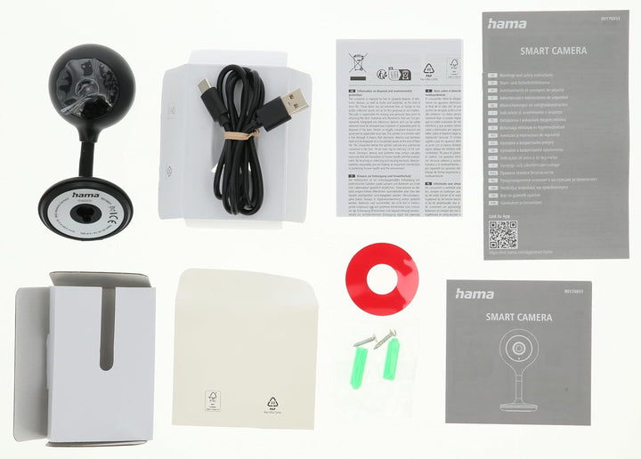 Hama Überwachungskamera innen WLAN (smarte WLAN Kamera mit App, Nachtsicht, Aufzeichnung, mit Bewegu