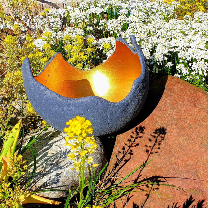 Handgefertigte Lichtschale in Gold, Grösse M (20cm) – Exklusiv M - 20cm Gold, M - 20cm Gold