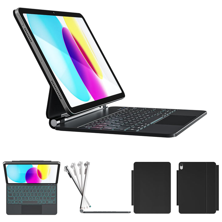 Hülle mit Tastatur für iPad 11. Generation (A16, 2025)/10. Generation, Magic Keyboard mit 11-Farben