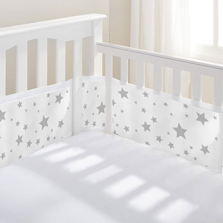 Bettumrandung Babybett,Baby Nestchen Bettumrandung,Kopfumrandung Babybett,Babybett Atmungsaktiver Ko