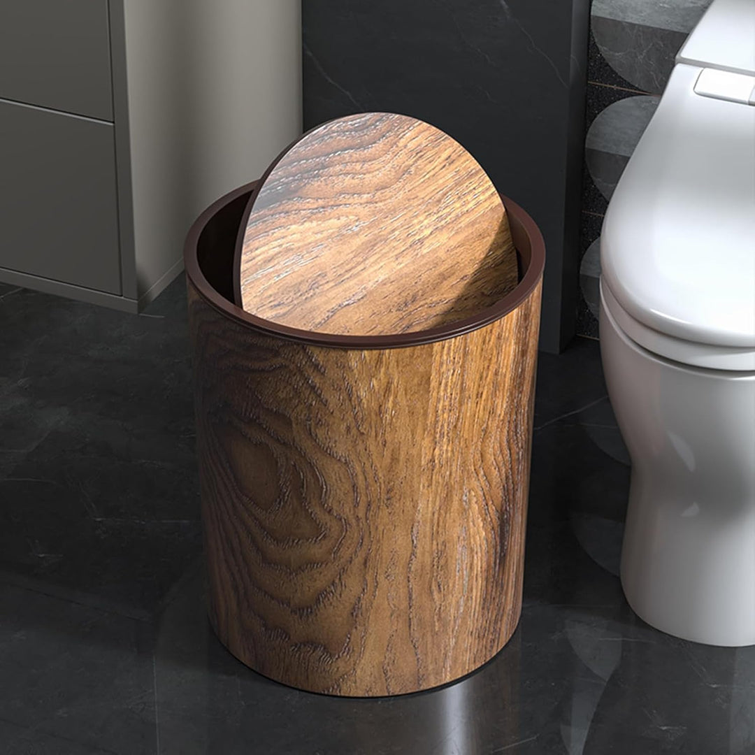 Générique Mülleimer mit Holzmaserung | Mülleimer mit Holzmaserung für Badezimmer | Mülleimer für Unt