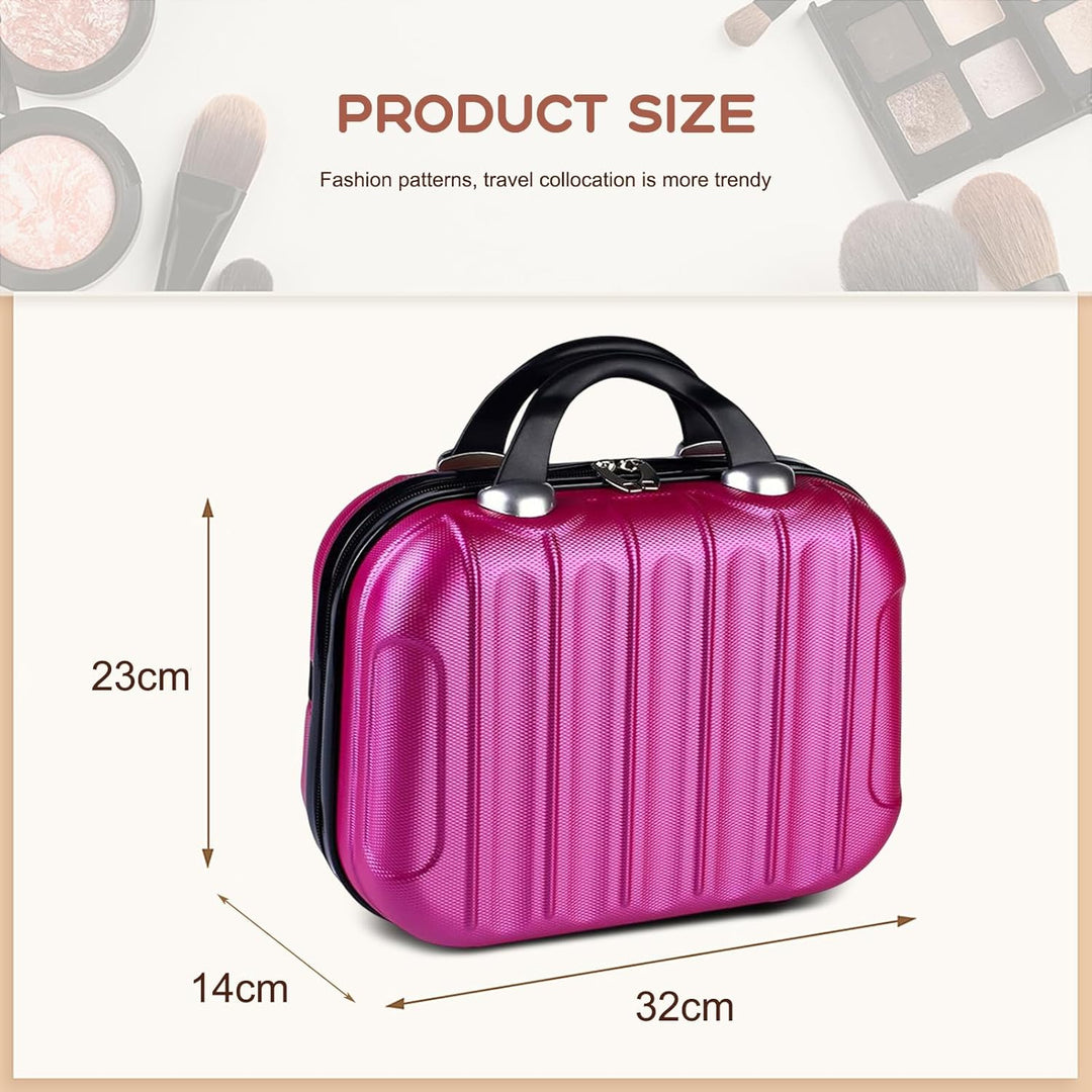 Balakaka Kosmetikkoffer Hartschale Damen,14 Zoll ABS Kosmetiktasche Schminkkoffer Kosmetikkoffer Rei