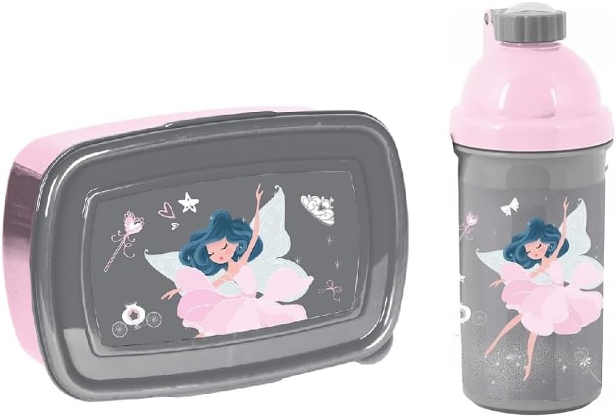 Familando Ballerina Mädchen Schulranzen-Set 6 TLG | Ranzen 1. Klasse | Schultasche mit Sportbeutel,