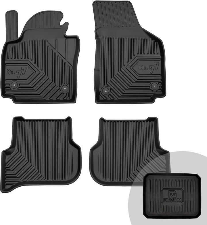FROGUM No.77 Gummimatten Ganzjahresset von Auto Fussmatten Autofussmatten für SEAT Altea XL 2004-201