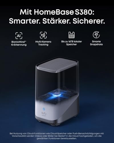 ANKER eufyCam S4 4‑Kamera‑Set, Überwachungskamera Aussen, Farbnachtsich, 4‑Kamera‑Set
