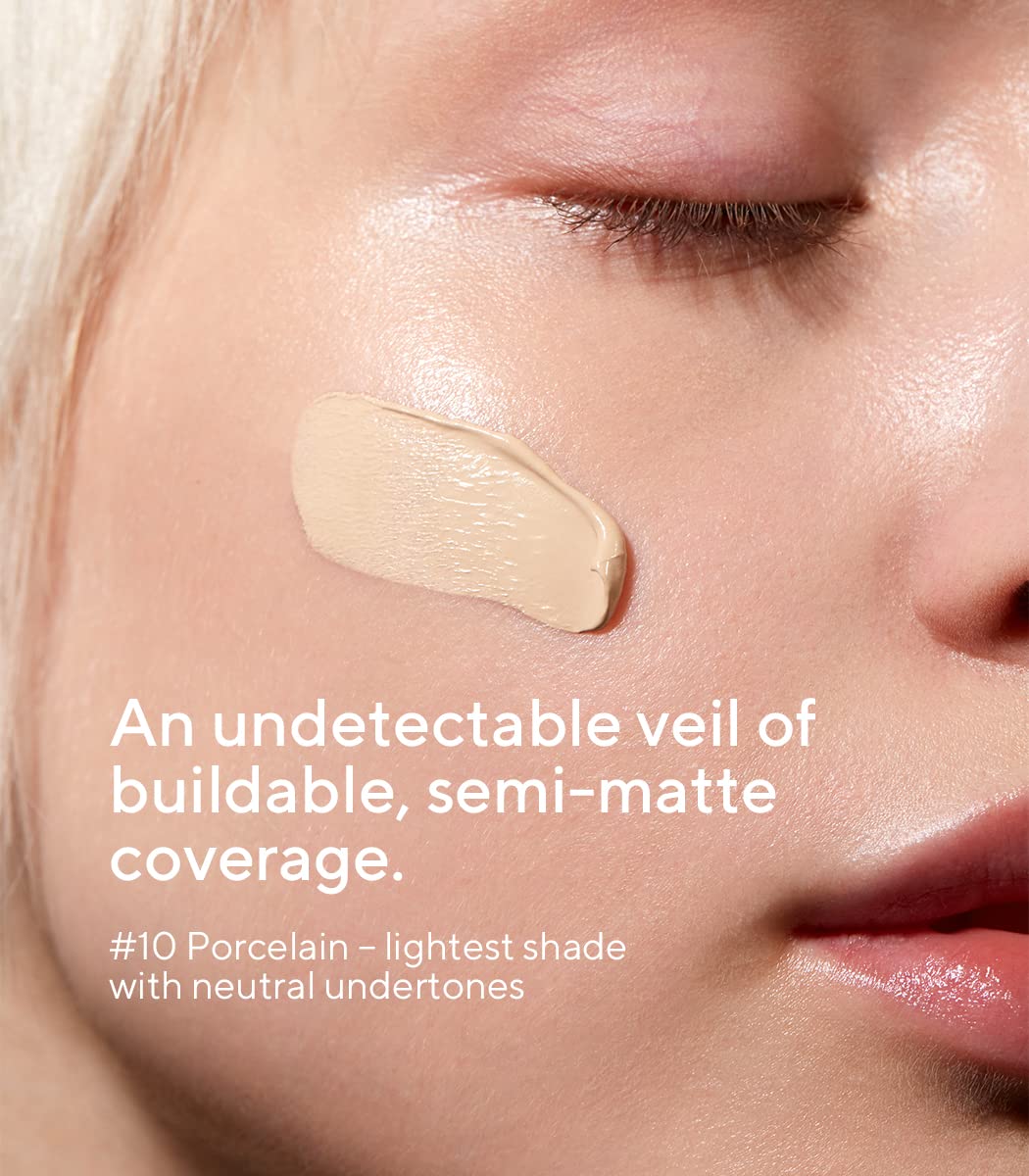 MÁDARA Organic Skincare | SKINONYM Semi-Matte Peptide Foundation, 10 PORCELAIN, 30ml – Gestärkt durc
