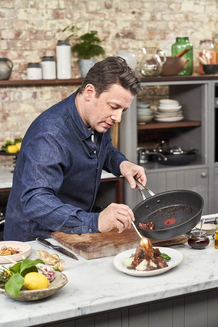 Tefal H9120444 Bratpfanne, 24 cm, Jamie Oliver, harteloxiert, Aluminium 24cm Frying Pan, 24cm Frying