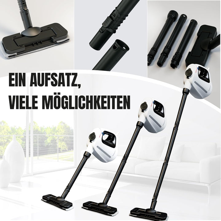 HEINRICHS Mopp-Set für Dampfreiniger, Handdampfreiniger für zuhause, Steam Cleaner, kurze Aufheizzei