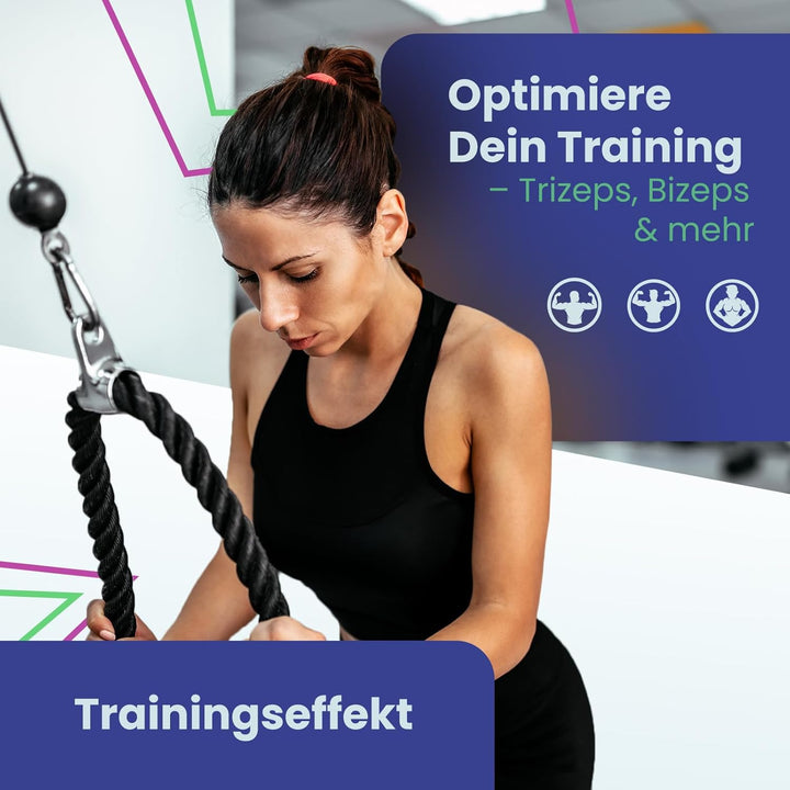 DQ-PP Stahlseil ummantelt mit Ösen für Fitnessgeräte |7x19 | Drahtseil | Gym Kabel | Schwarz | Fitne