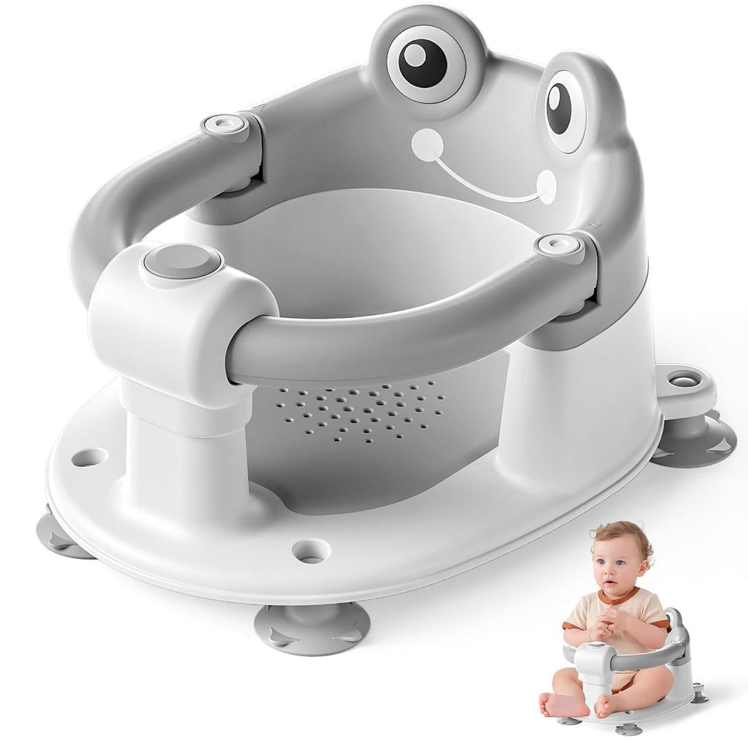 Badewannensitz Baby ab 6 Monate, Rutschfester badesitz baby mit 4 Saugnäpfen, Sicherer Tragbarer Bad
