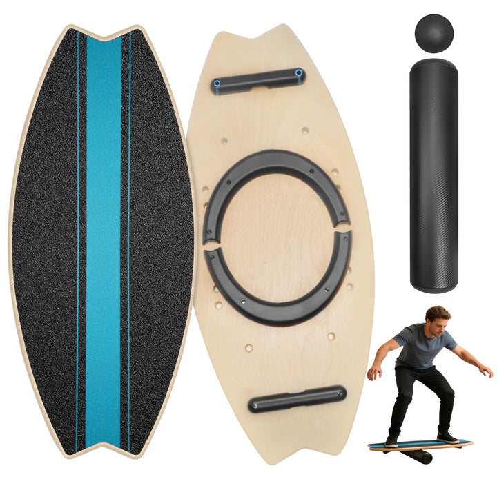 Diesisa Balance Board Erwachsene: 7-in-1 Balance boards Wackelbrett - Holz Balance Board Set Mit Rol