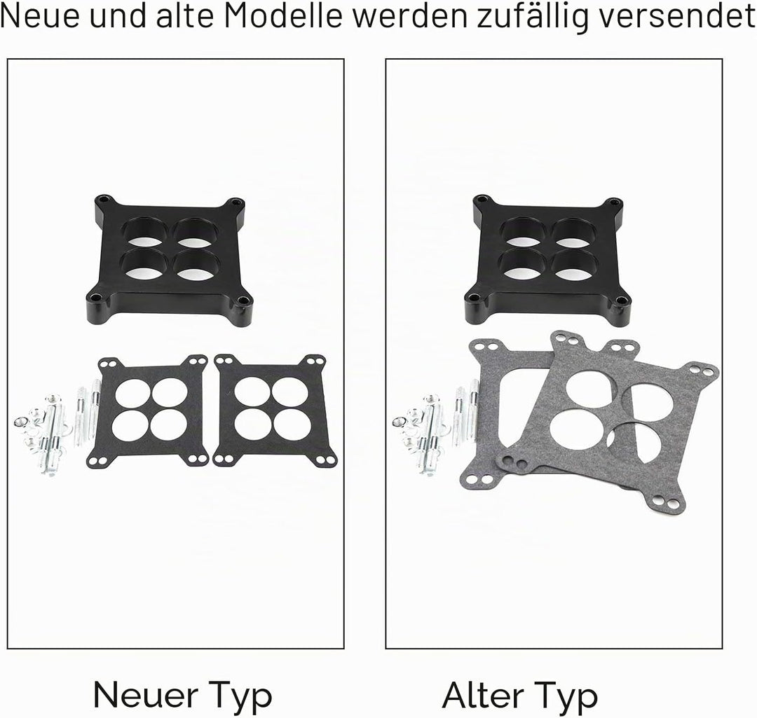 Vergaserdichtung, Vergaserpad, 1" Ported Phenolic Vergaser Spacer 4bbl SBC BBC BB Passend für Holley