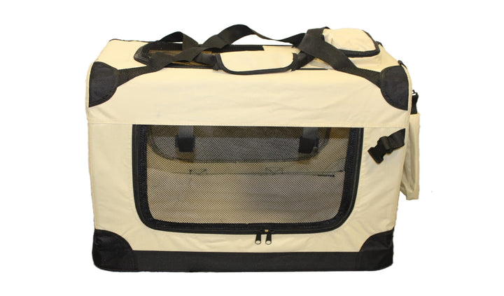 walexo Faltbare Hundebox Hundetransportbox Katzentransportbox Katzenbox (BEIGE, M) Beige M, Beige M