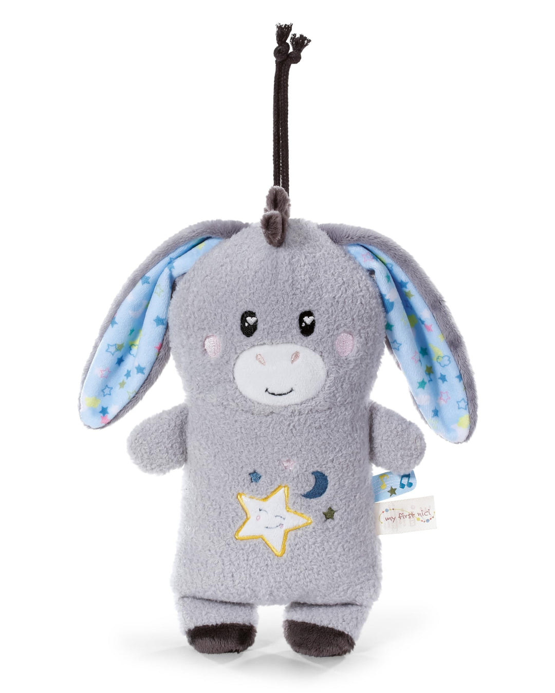 NICI Baby Einschlafhilfe Kuscheltier Esel Littledoo 25cm multifunktional in Geschenkbox - grau - Plü