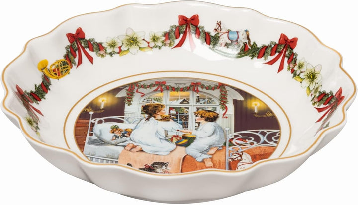 Villeroy & Boch - Annual Christmas Edition Jahresschale klein 2022 16 x 16cm, Premium Porzellan, Sam
