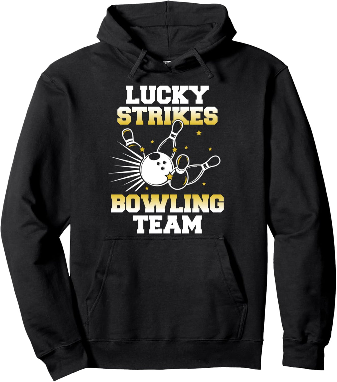 Lustige Lucky Strikes Bowling Team Bowler Bowl Ball Geschenk Pullover Hoodie