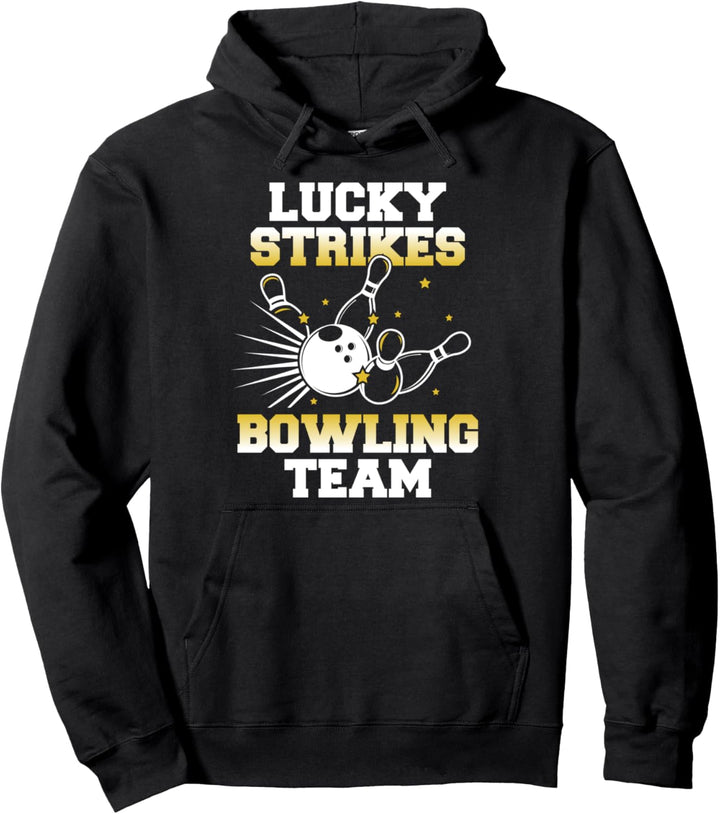 Lustige Lucky Strikes Bowling Team Bowler Bowl Ball Geschenk Pullover Hoodie