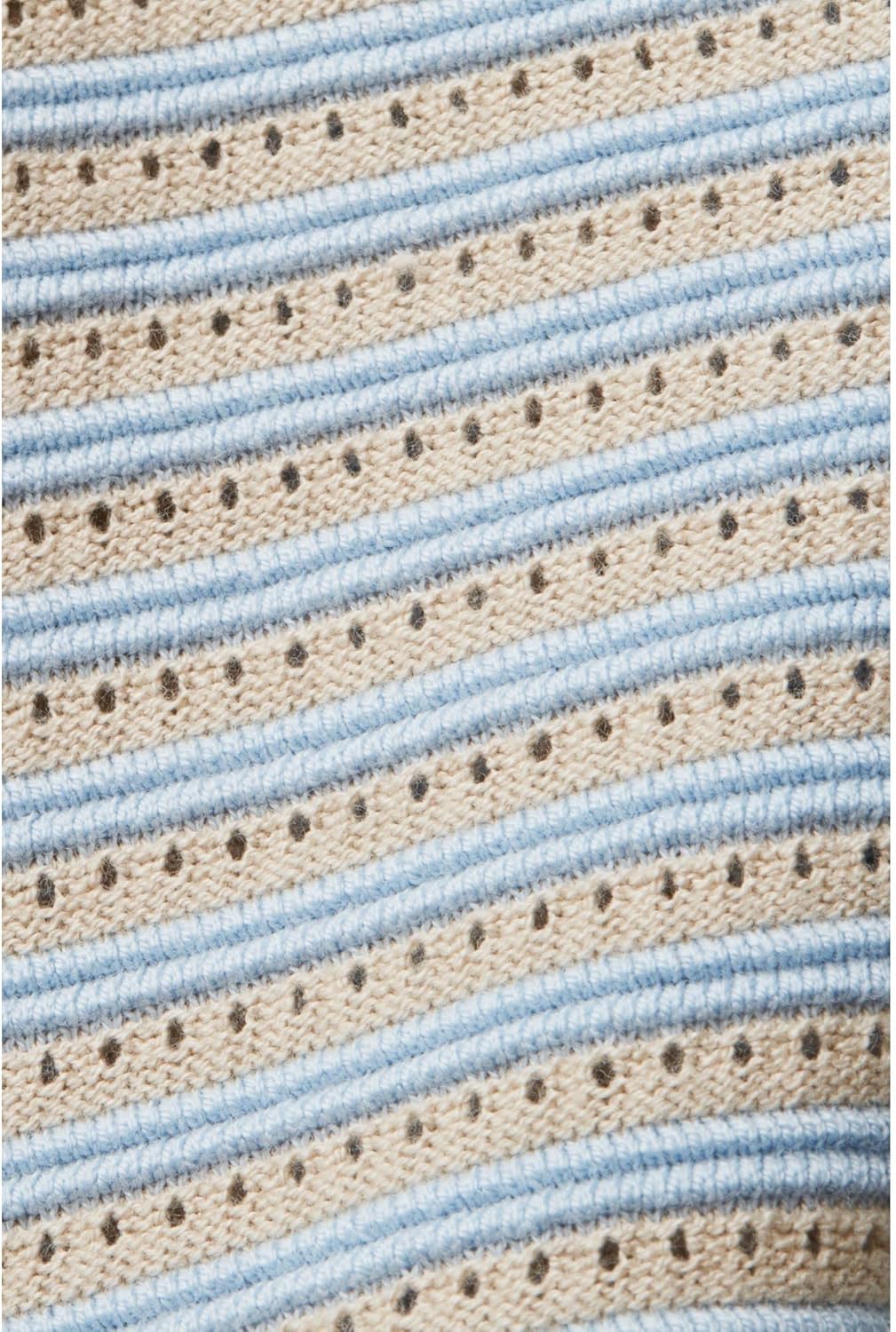 ESPRIT Streifenpullover im Strickmix L New Pastel Blue, L New Pastel Blue