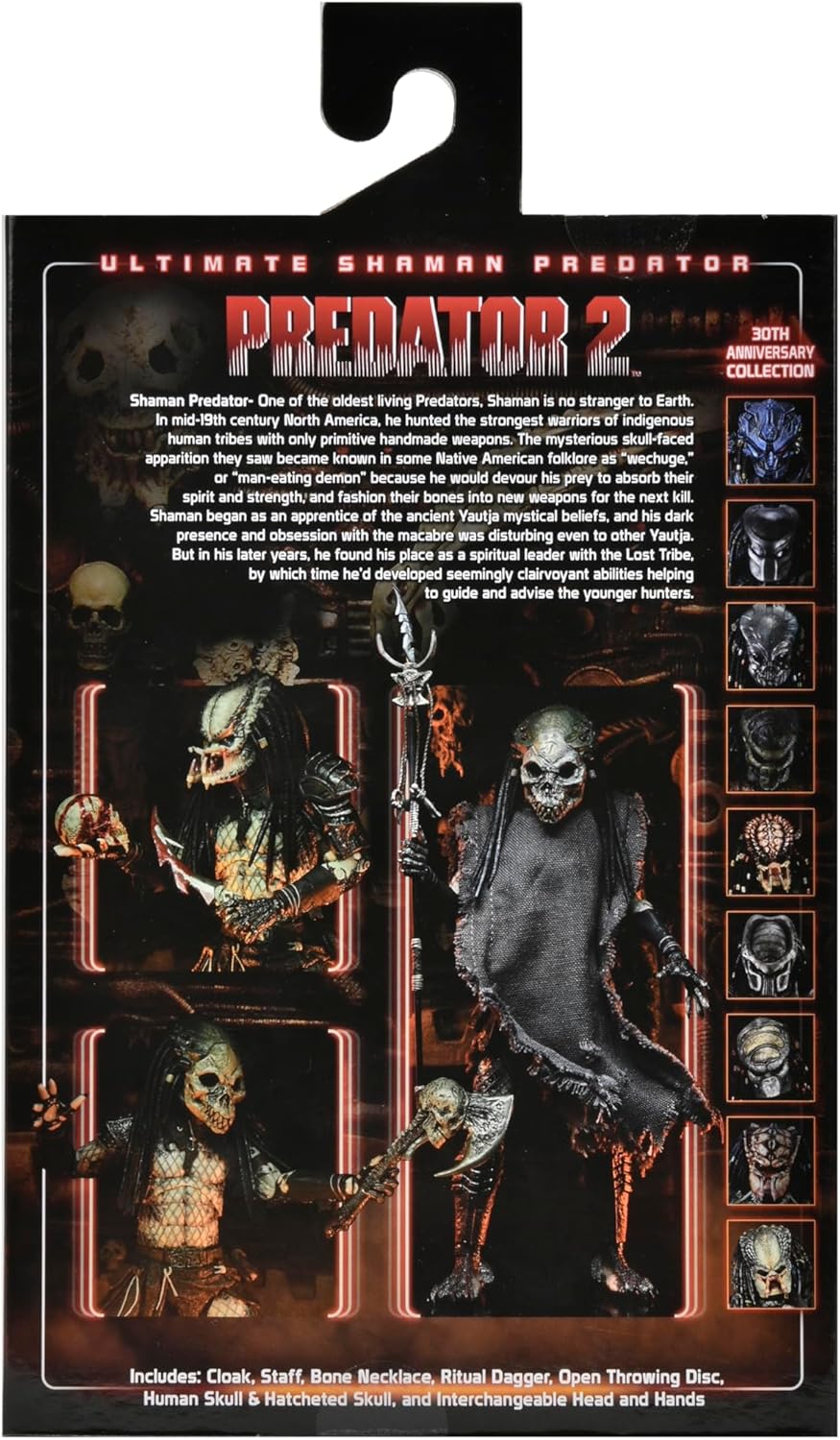 Predator Actionfigur 7" Ultimate Shaman aus Kunststoff, von NECA, in Geschenkverpackung.